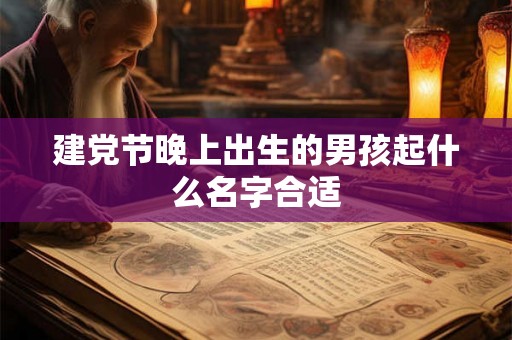 建党节晚上出生的男孩起什么名字合适