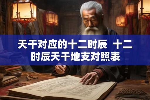 天干对应的十二时辰  十二时辰天干地支对照表