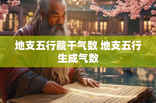 地支五行藏干气数 地支五行生成气数