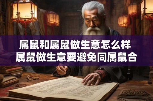 属鼠和属鼠做生意怎么样 属鼠做生意要避免同属鼠合作吗