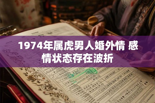 1974年属虎男人婚外情 感情状态存在波折