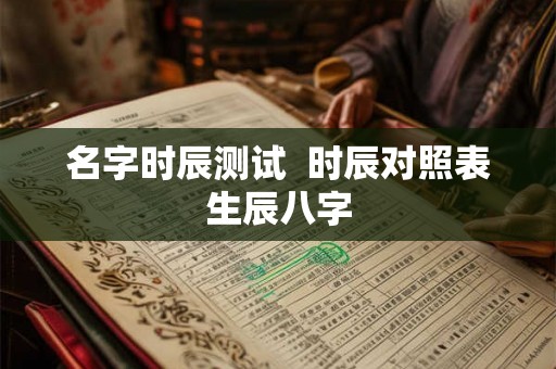 名字时辰测试  时辰对照表生辰八字