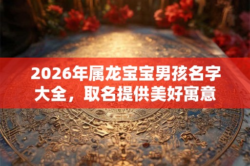 2026年属龙宝宝男孩名字大全，取名提供美好寓意
