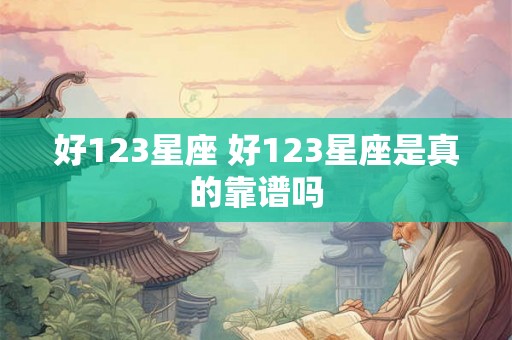 好123星座 好123星座是真的靠谱吗