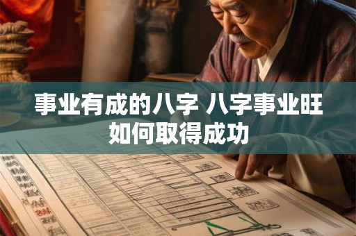 事业有成的八字 八字事业旺如何取得成功