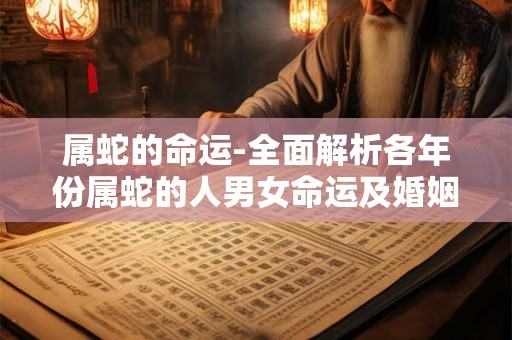 属蛇的命运-全面解析各年份属蛇的人男女命运及婚姻等
