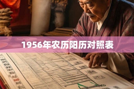 1956年农历阳历对照表