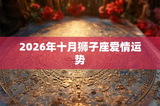 2026年十月狮子座爱情运势 2026年十月狮子座爱情运势