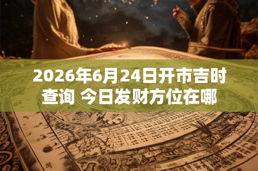 2026年6月24日开市吉时查询 今日发财方位在哪