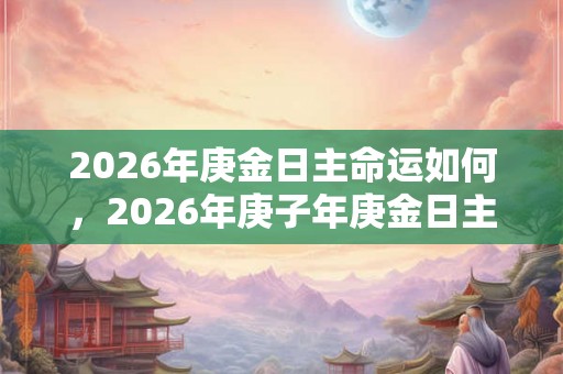 2026年庚金日主命运如何，2026年庚子年庚金日主运势解析