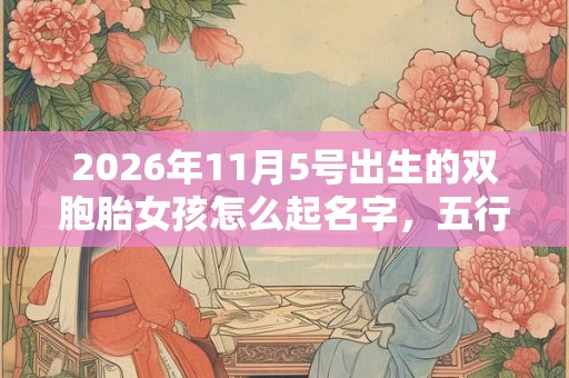 2026年11月5号出生的双胞胎女孩怎么起名字，五行属什么？