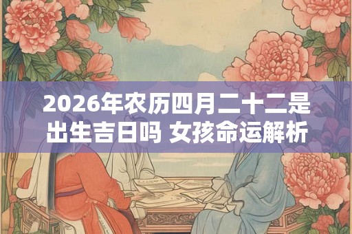 2026年农历四月二十二是出生吉日吗 女孩命运解析