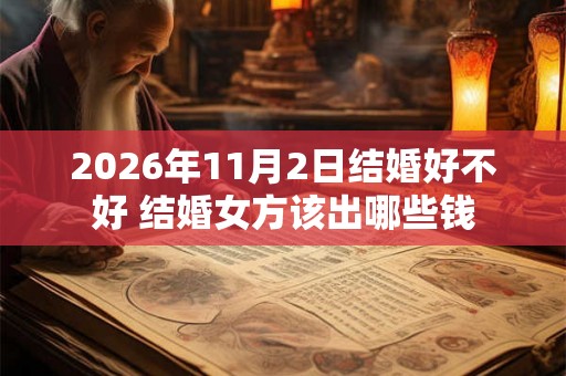 2026年11月2日结婚好不好 结婚女方该出哪些钱
