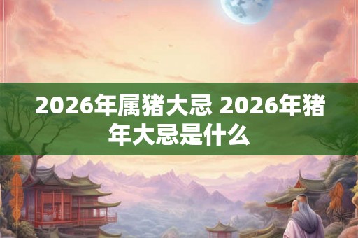 2026年属猪大忌 2026年猪年大忌是什么 2026年属猪大忌 2026年猪年大忌是什么