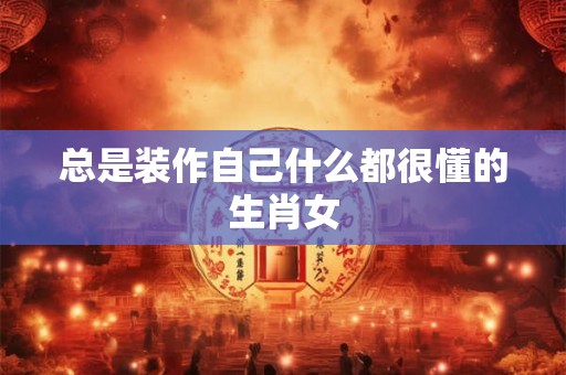 总是装作自己什么都很懂的生肖女 总是装作自己什么都很懂的生肖女