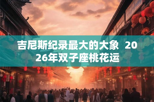 吉尼斯纪录最大的大象  2026年双子座桃花运