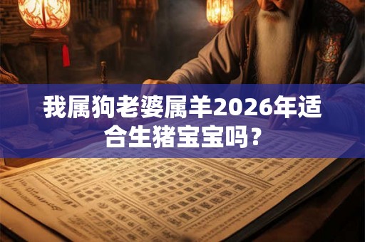 我属狗老婆属羊2026年适合生猪宝宝吗？