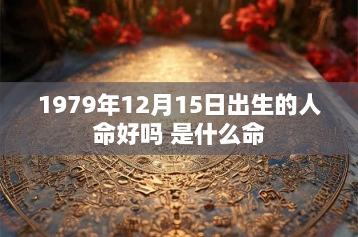 1979年12月15日出生的人命好吗 是什么命