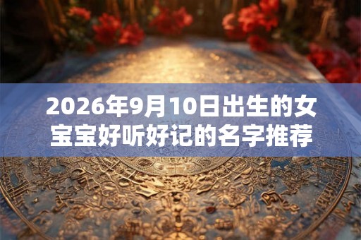 2026年9月10日出生的女宝宝好听好记的名字推荐