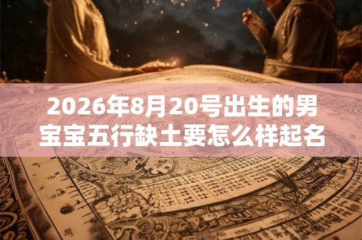 2026年8月20号出生的男宝宝五行缺土要怎么样起名字