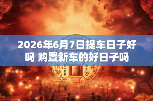 2026年6月7日提车日子好吗 购置新车的好日子吗