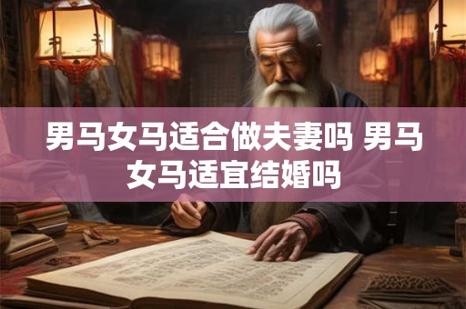 男马女马适合做夫妻吗 男马女马适宜结婚吗