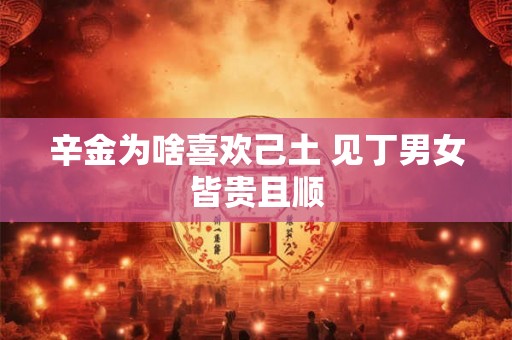 辛金为啥喜欢己土 见丁男女皆贵且顺 辛金为啥喜欢己土 见丁男女皆贵且顺
