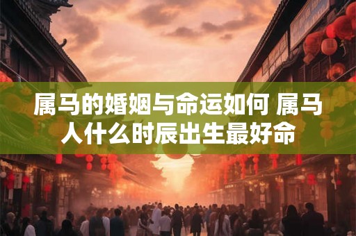 属马的婚姻与命运如何 属马人什么时辰出生最好命