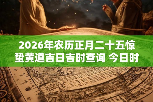 2026年农历正月二十五惊蛰黄道吉日吉时查询 今日时辰吉凶