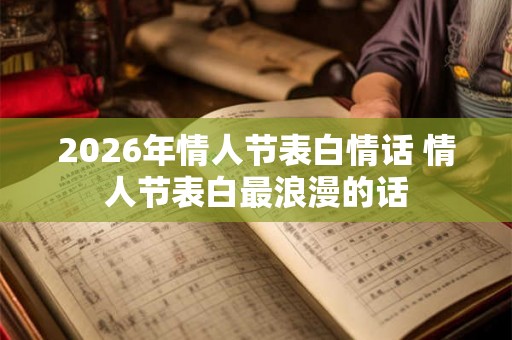 2026年情人节表白情话 情人节表白最浪漫的话 2026年情人节表白情话 情人节表白最浪漫的话
