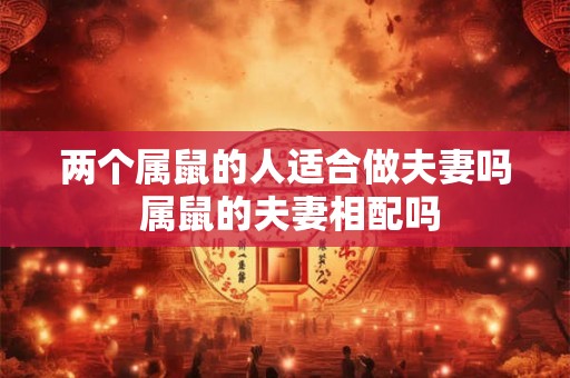 两个属鼠的人适合做夫妻吗 属鼠的夫妻相配吗