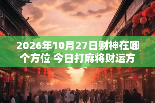 2026年10月27日财神在哪个方位 今日打麻将财运方位一览表