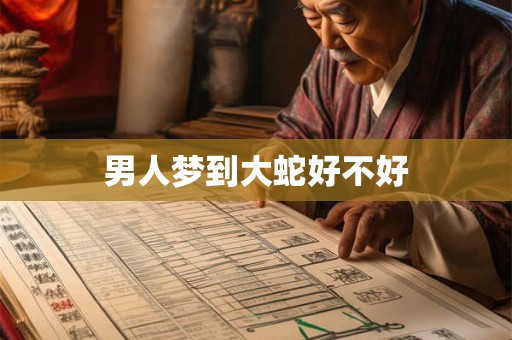 男人梦到大蛇好不好