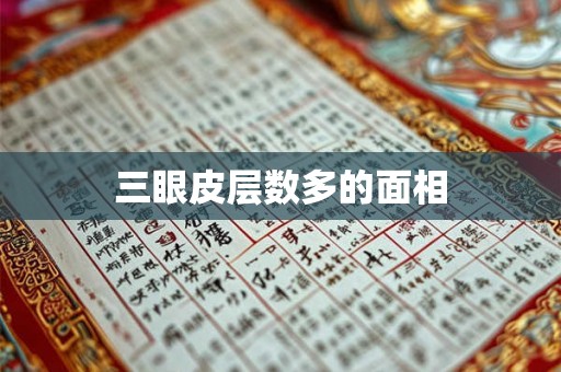 三眼皮层数多的面相 三眼皮层数多的面相