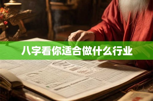 八字看你适合做什么行业