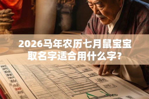 2026马年农历七月鼠宝宝取名字适合用什么字？