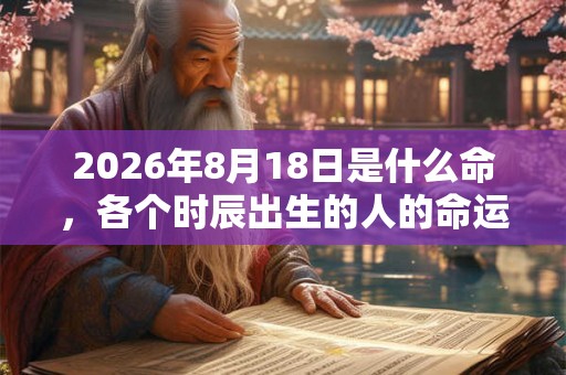 2026年8月18日是什么命,各个时辰出生的人的命运 2026年8月18日是什么命,各个时辰出生的人的命运