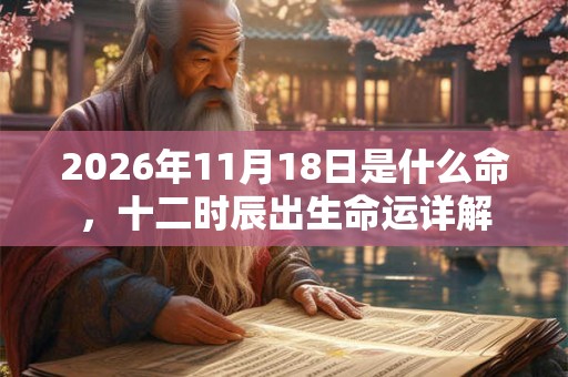 2026年11月18日是什么命，十二时辰出生命运详解