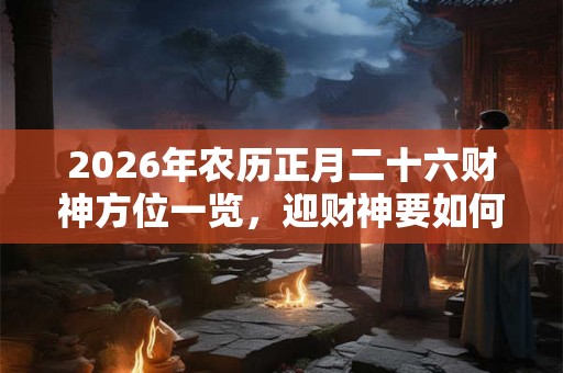 2026年农历正月二十六财神方位一览，迎财神要如何选择财位？