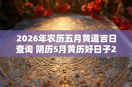 2026年农历五月黄道吉日查询 阴历5月黄历好日子2026查询 2026年农历五月黄道吉日查询 阴历5月黄历好日子2026查询