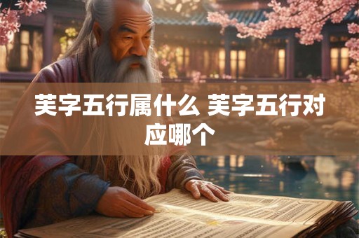 芙字五行属什么 芙字五行对应哪个