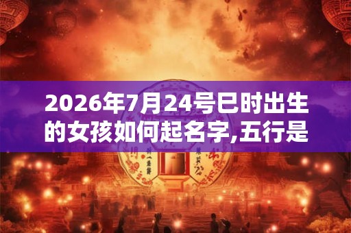 2026年7月24号巳时出生的女孩如何起名字,五行是什么? 2026年7月24号巳时出生的女孩如何起名字,五行是什么?