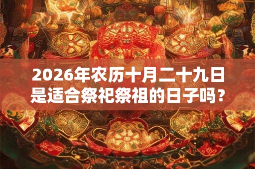 2026年农历十月二十九日是适合祭祀祭祖的日子吗？