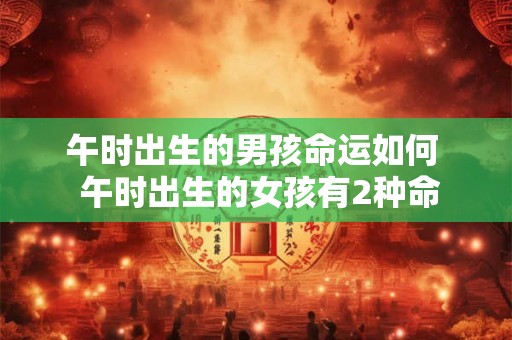 午时出生的男孩命运如何  午时出生的女孩有2种命