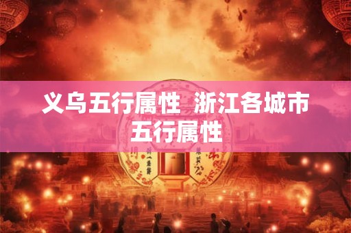 义乌五行属性  浙江各城市五行属性