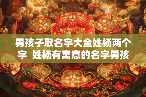 男孩子取名字大全姓杨两个字  姓杨有寓意的名字男孩
