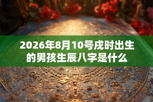 2026年8月10号戌时出生的男孩生辰八字是什么 2026年8月10号戌时出生的男孩生辰八字是什么