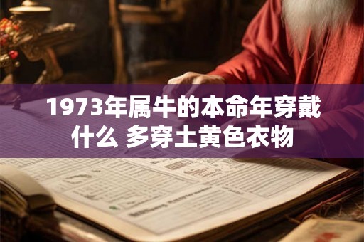 1973年属牛的本命年穿戴什么 多穿土黄色衣物 1973年属牛的本命年穿戴什么 多穿土黄色衣物