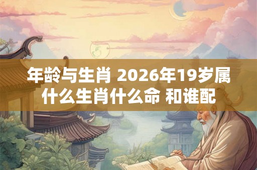 年龄与生肖 2026年19岁属什么生肖什么命 和谁配