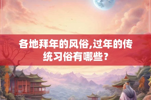 各地拜年的风俗,过年的传统习俗有哪些？